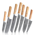 SHENGSHARP 67-Layer Damascus Steel Kitchen Knife Set 1–7 Pcs Damascus Kitchen Knife Set Qst 7PCS Knife Set