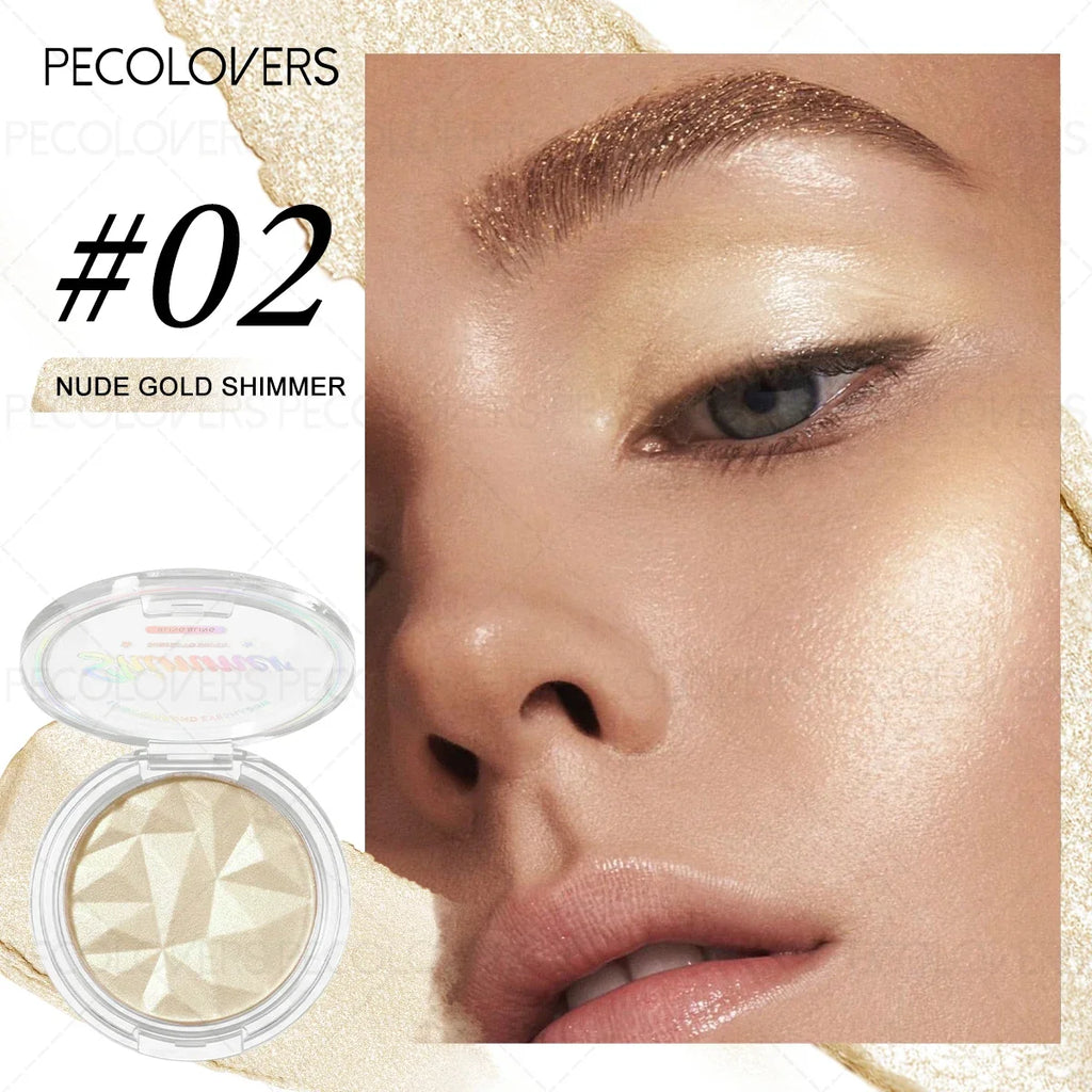 Face Highlight Palette – White, Silver & Champagne Glow Face Highlight Palette Qme 02