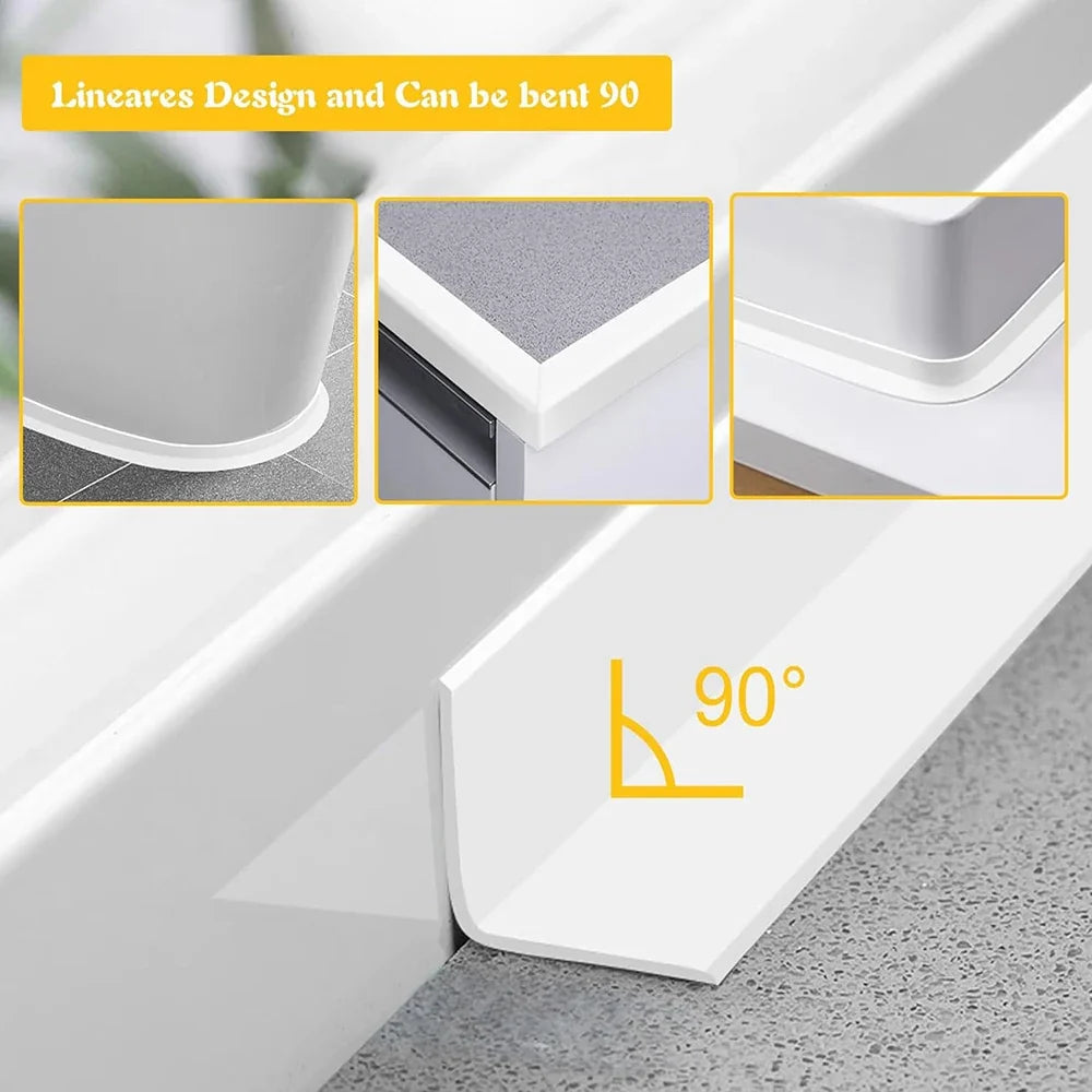 Waterproof Self-Adhesive Bath Caulk Sealing Tape Strip 2M PVC Caulk Sealing Tape Qme