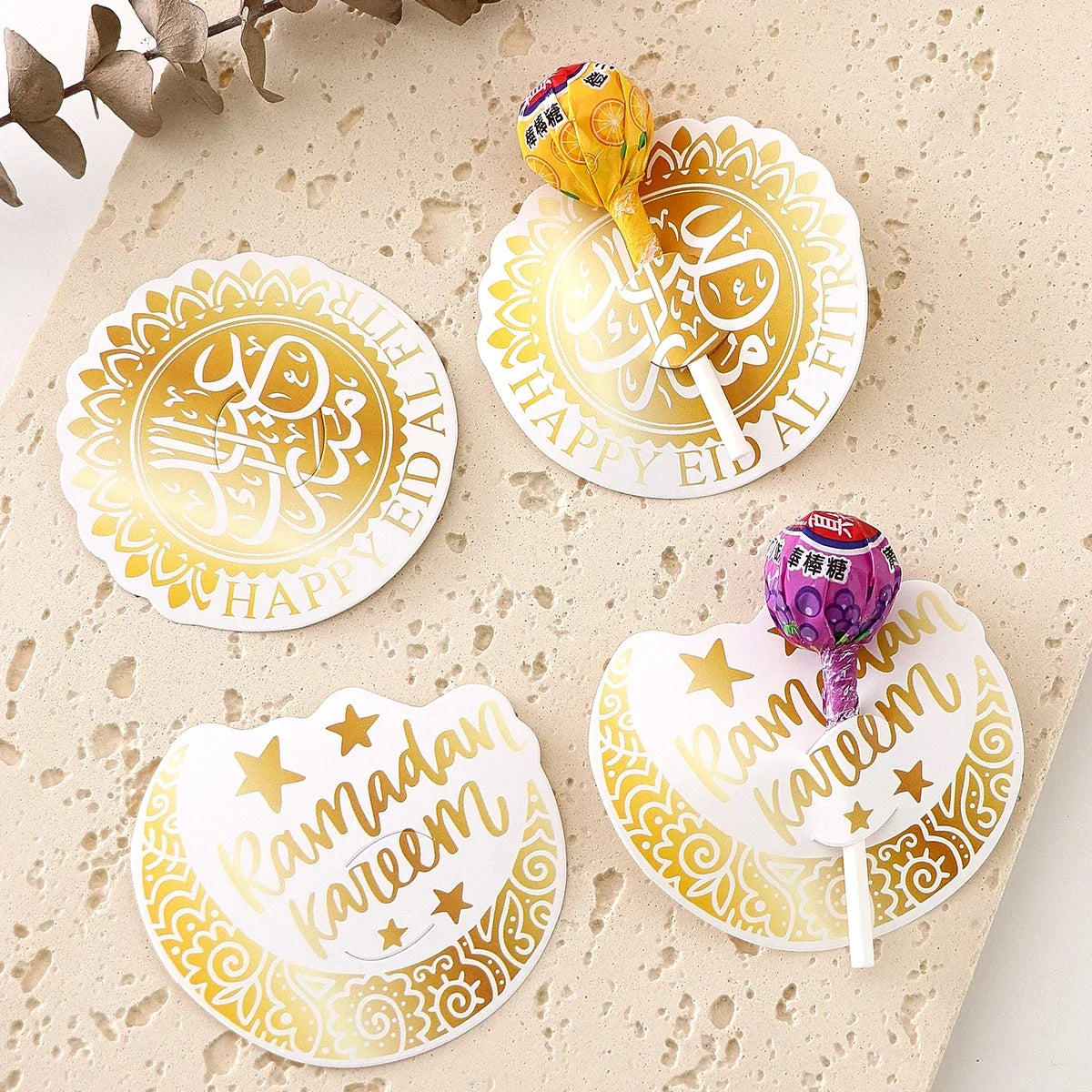 42-Piece Ramadan Gift Set – Lollipop Cards & Crescent Boxes Ramadan Gift Set Qme