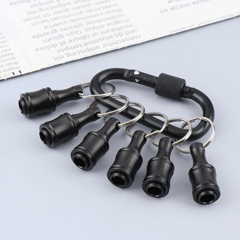 Keychain Hex Screwdriver Bit Holder & Drill Adapter Screwdriver Bit Holder Qme