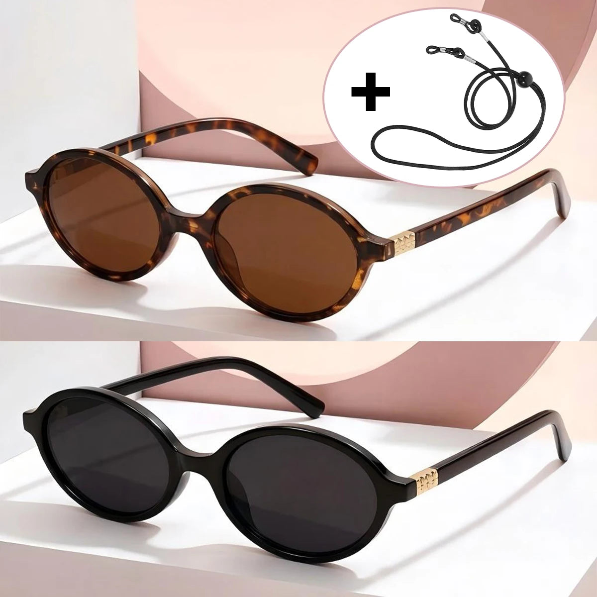 VOPHA Oval Retro Sunglasses UV400 Unisex Small Face S35 Retro Oval Sunglasses Qst