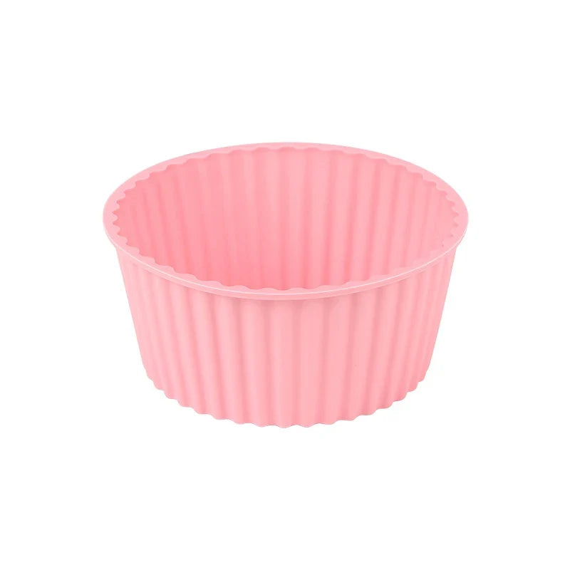 Silicone Muffin & Cupcake Baking Mold – Non-Stick Bagel Pan Silicone Baking Mold Qme Pink