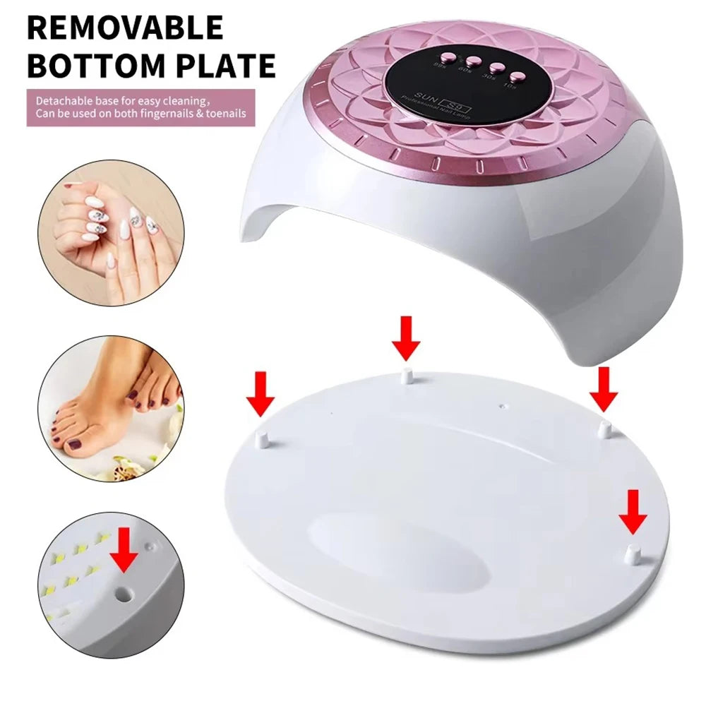 S9 268W UV LED Nail Lamp – 57 Beads Fast Gel Polish Curing UV LED Nail Lamp Qst