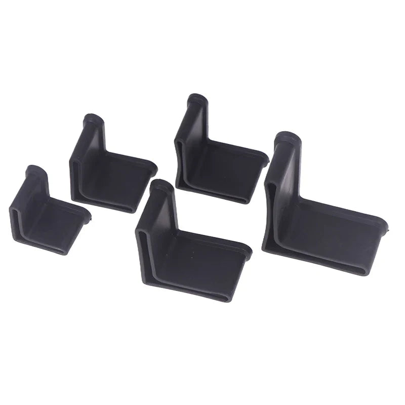L-Shape Rubber Non-Slip Foot Pads for Slotted Angle Shelving Rubber Shelf Foot Pads Qme