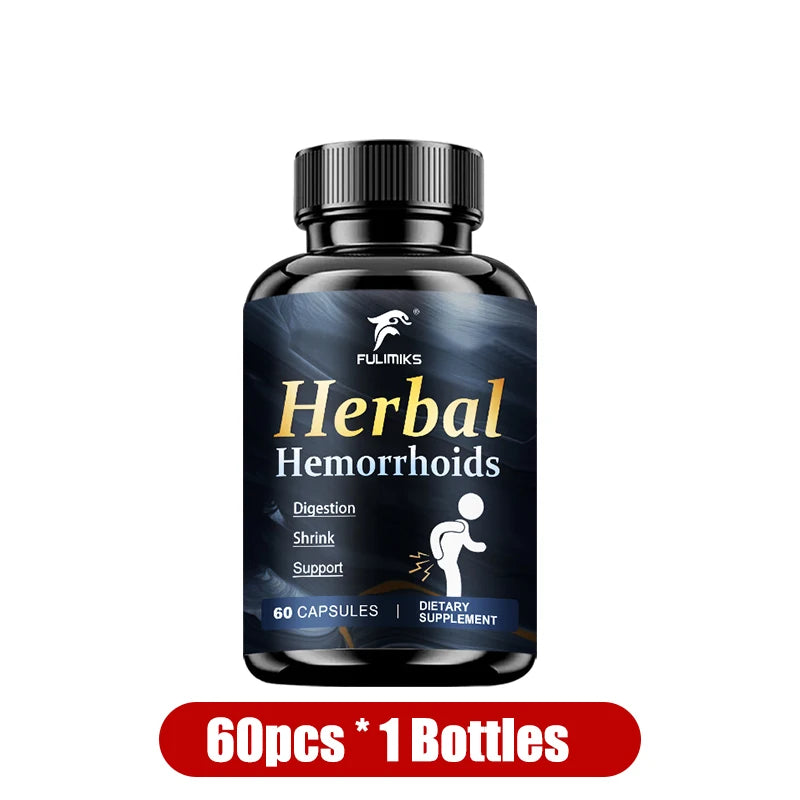 Hem Support Capsules – Ginger Root & Panax Ginseng, 120ct Herbal Supplement Qst 1 Bottles 60pcs