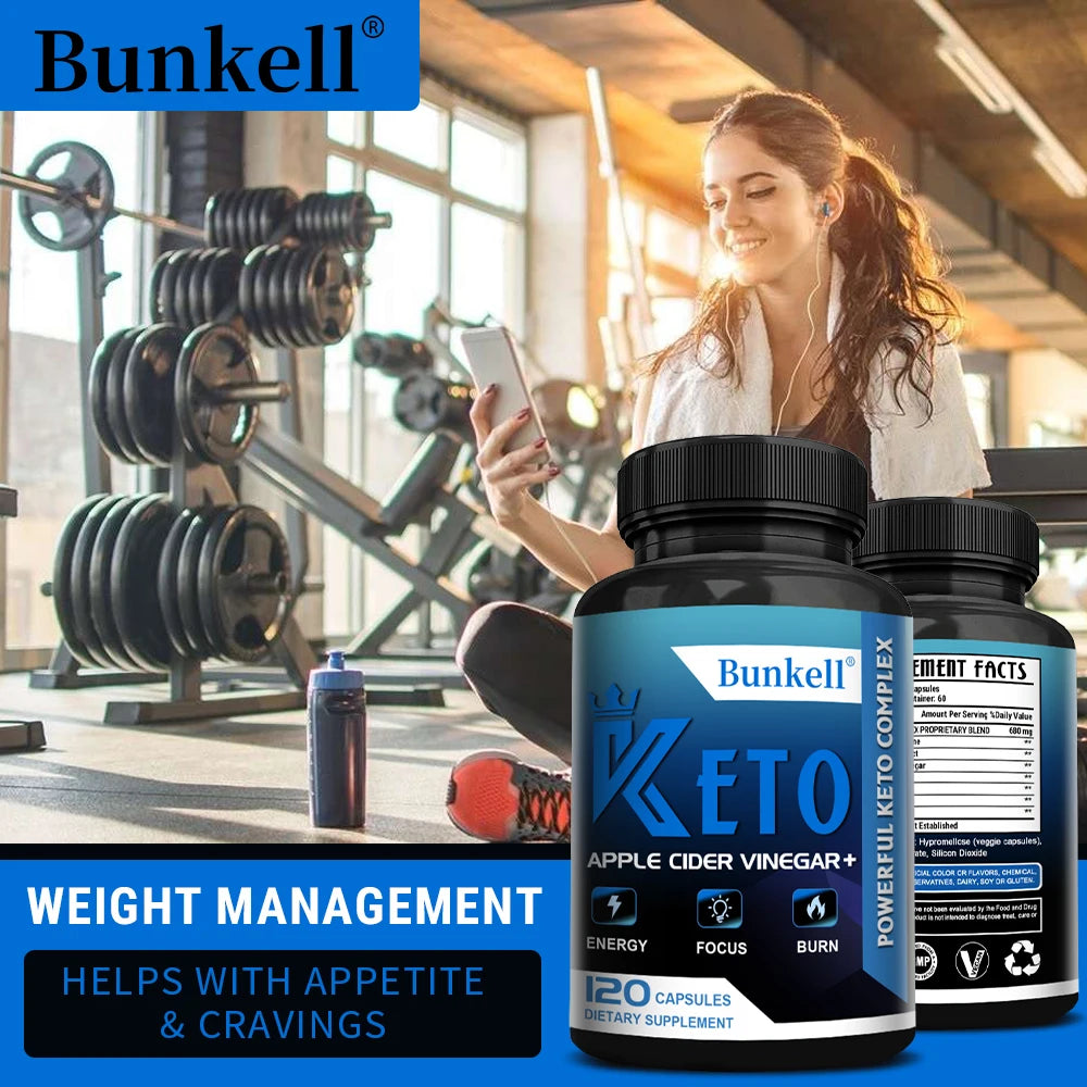 Keto + ACV Capsules – Ketosis & Weight Management, 60ct Keto ACV Supplement Qst