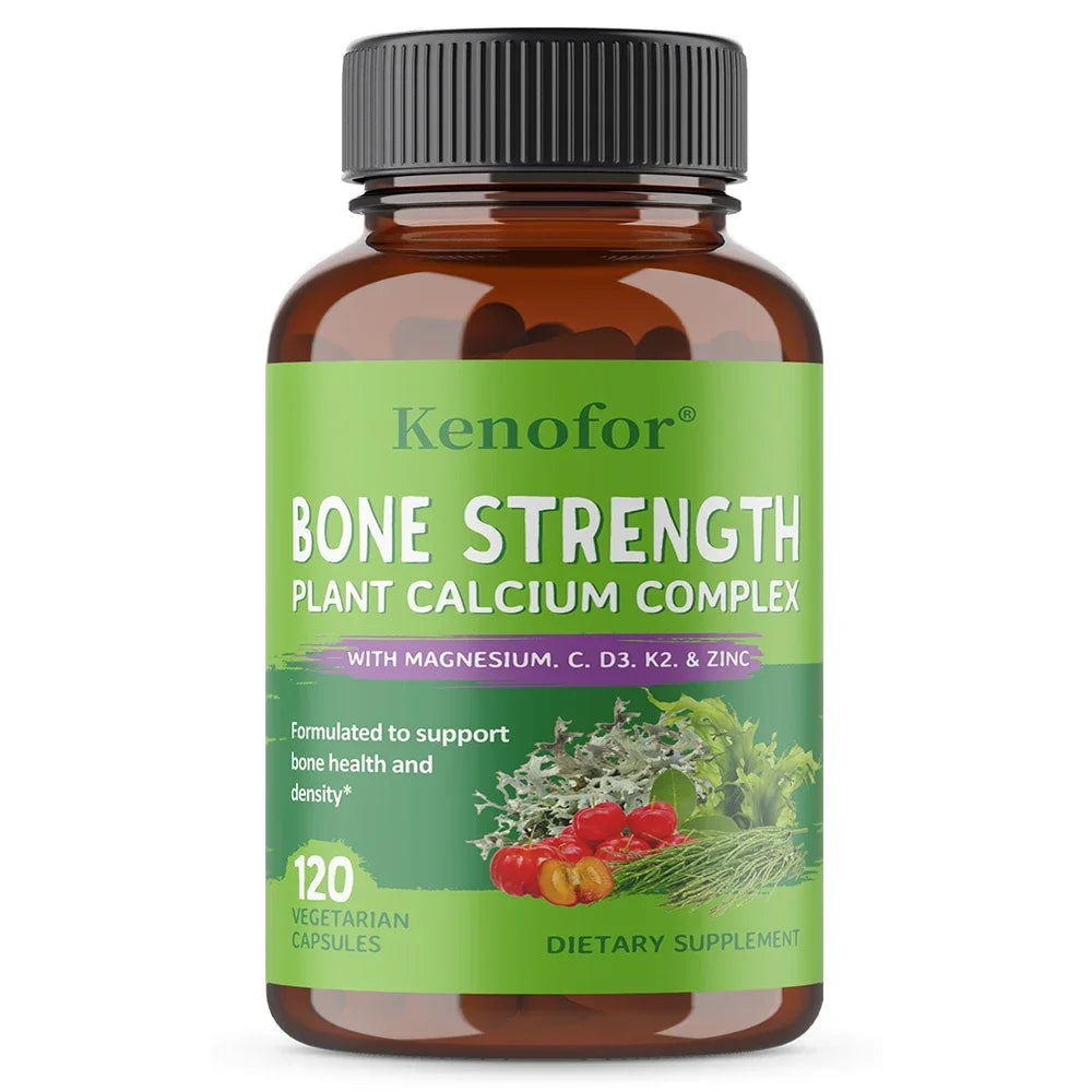 Calcium Magnesium Zinc Vitamin D3 K2 Supplement | Kenofor Mineral Supplement Qst 120 count-1bottle