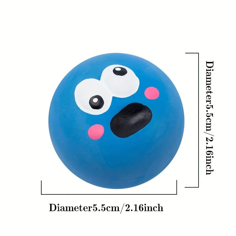 Cartoon Big Eye Ball Dog Toy – Durable Rubber Squeaky Chew Squeaky Dog Toy Qme