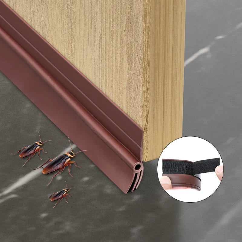 PVC Under Door Weatherstrip – Self-Adhesive Draft & Dust Seal Door Weatherstrip Seal Qme