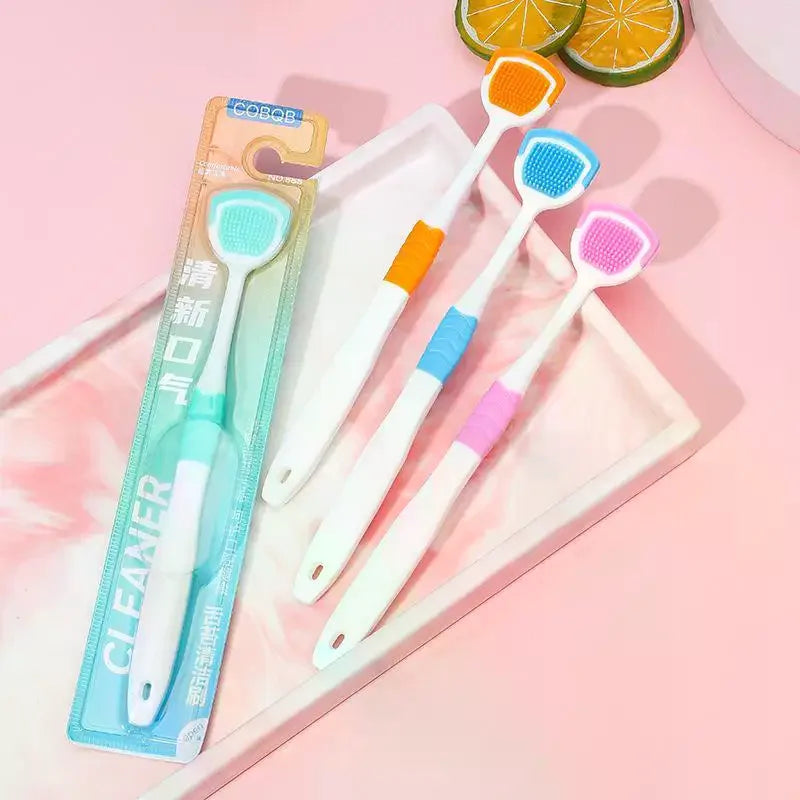 Food-Grade Silicone Tongue Scraper – Gentle Oral Care Tool Tongue Scraper Qme