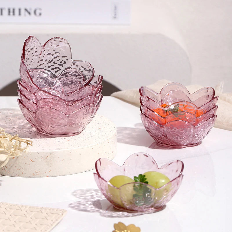 Cherry Blossom Hammer Pattern Plastic Sauce Dish & Bowl Sauce Dish Qst