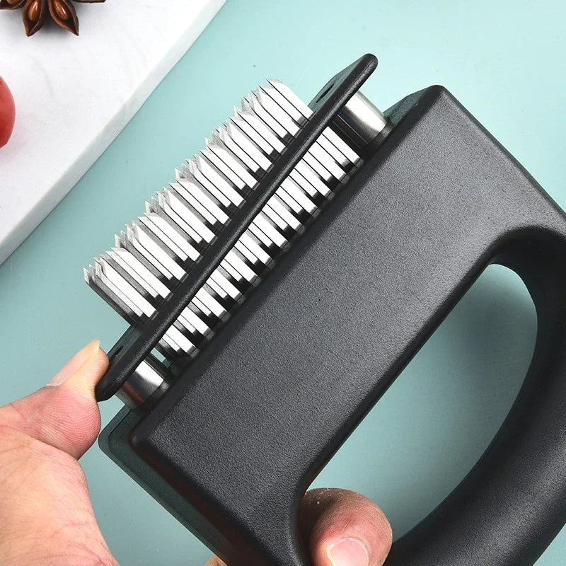 48-Pin Stainless Steel Meat Tenderizer – Steak & BBQ Tool Meat Tenderizer Tool Qme