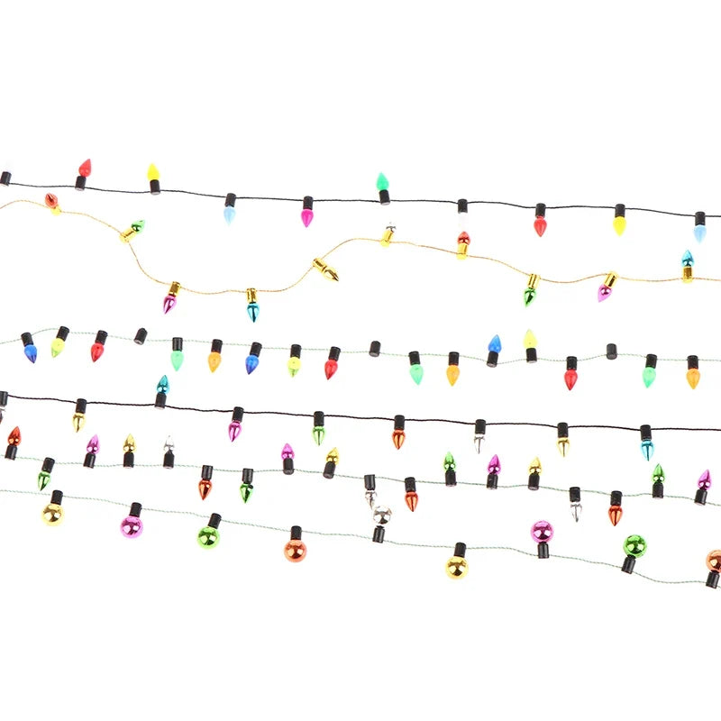 Miniature Fake String Lights Dollhouse Christmas Decor | 6 Colors Miniature Dollhouse Decor Qme