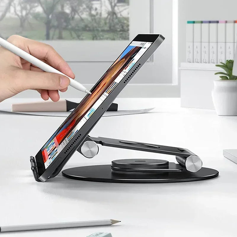Universal Metal Tablet & Phone Stand – Foldable Desk Holder Tablet Phone Stand Qme