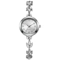 Elegant Women's Rhinestone Bracelet Quartz Watch – 7 Colors Bracelet Quartz Watch Qme Silver