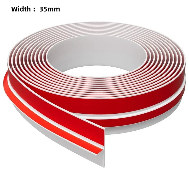 T-Shape Door Draft Stopper Self-Adhesive Seal Strip | TPE Door Weather Stripping Qme WHITE 1M