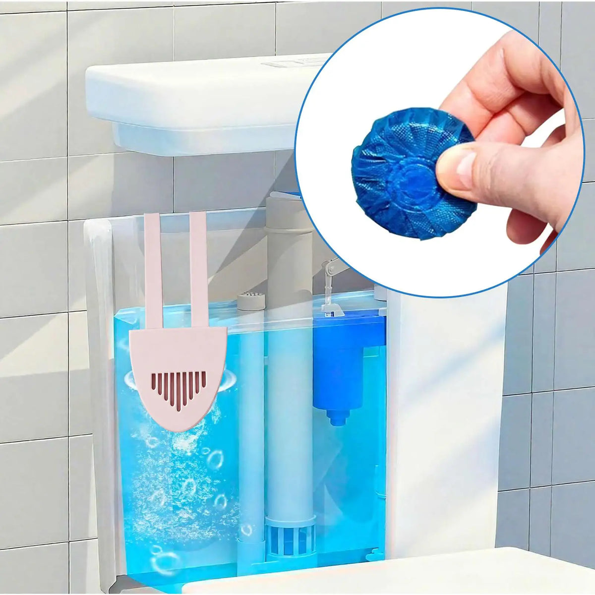 Toilet Tank Cleaner Tablet Holder – Anti-Slip Suspending Toilet Tablet Holder Qme