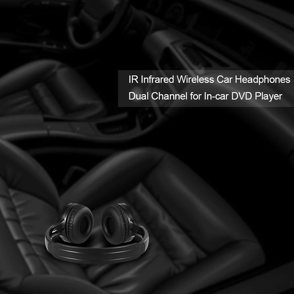 IR Infrared Wireless Car Headphones – Dual Channel Stereo Wireless Car Headphones Qst