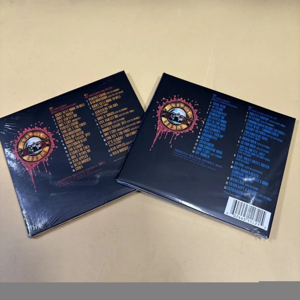 Rock Double CD Set – Iconic Red & Blue Art Covers | Bold Aesthetic Music CD Set Qme