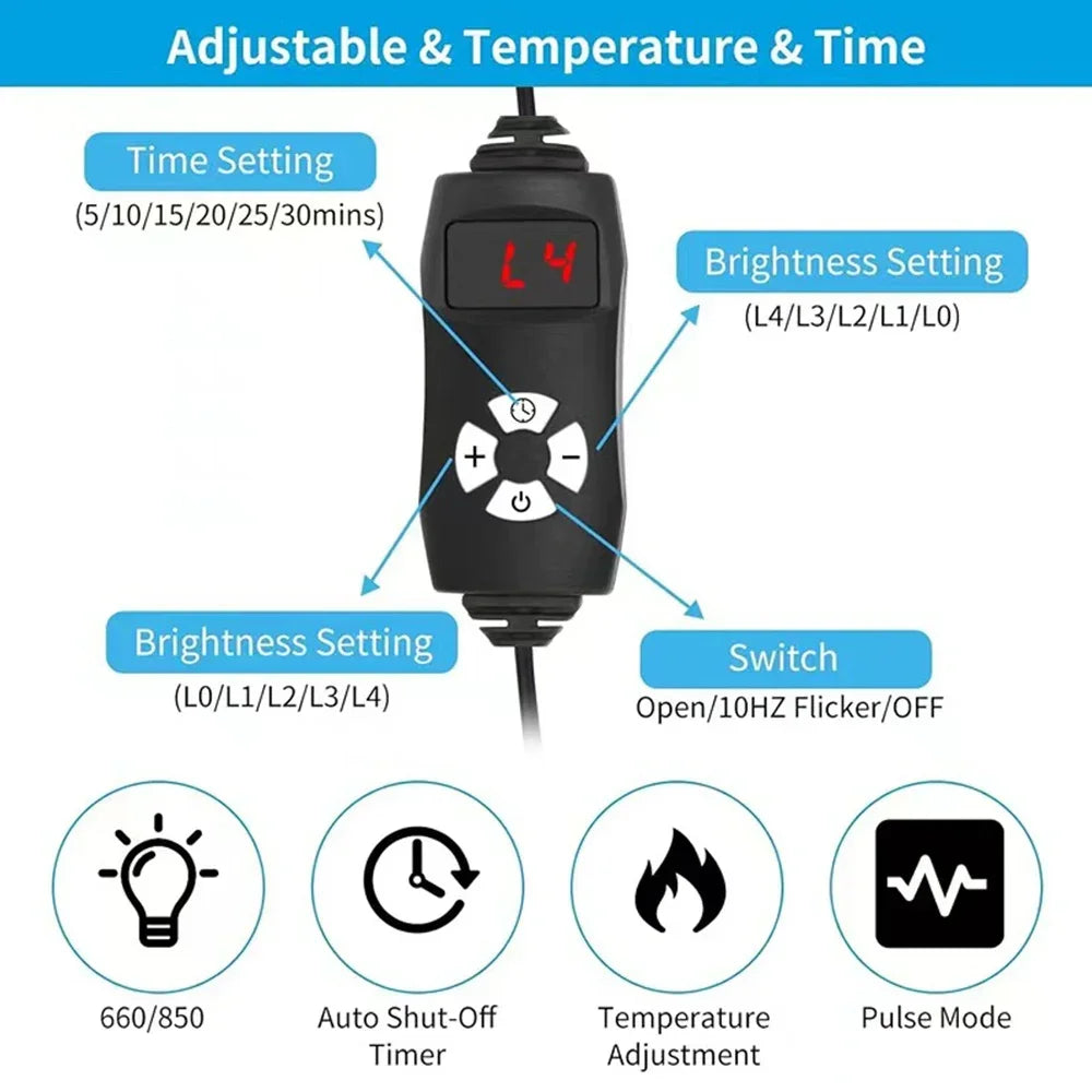 Red Light Therapy Panel 660nm 850nm – 90W LED Infrared Lamp Red Light Therapy Panel Qst
