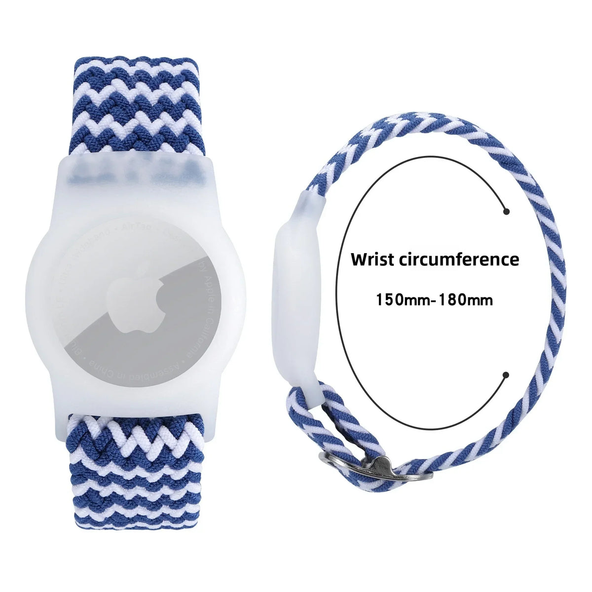Apple AirTag Nylon Strap & Scratch-Resistant TPU Cover AirTag Strap & Cover Qme