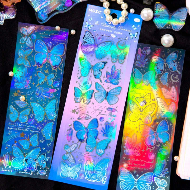 Laser Butterfly Junk Journal Stickers – DIY Collage Craft Craft Sticker Set Qme
