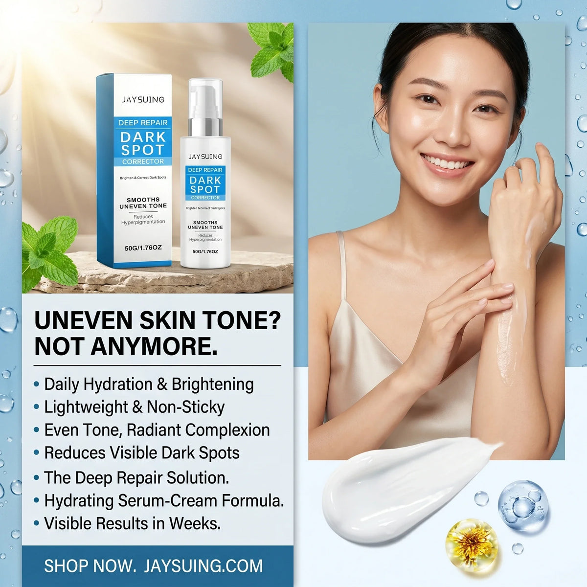 Jaysuing Brightening Cream – Smooth Fine Lines & Firm Skin Brightening Face Cream Qme