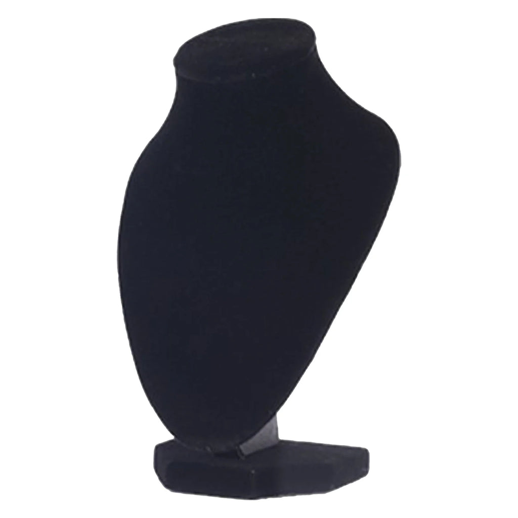 Wooden Necklace Mannequin Bust Display Stand – Black Jewelry Display Stand Qme black