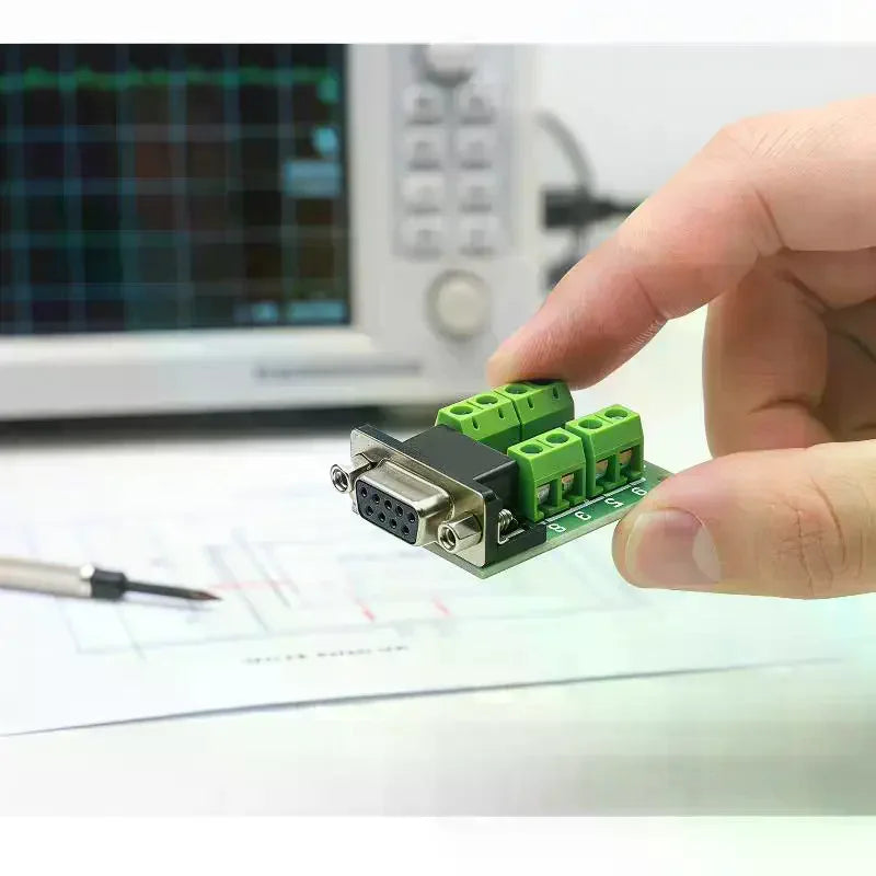DB9 RS232 Male Connector – Solder-Free Screw Terminals Serial Port Connector Qme