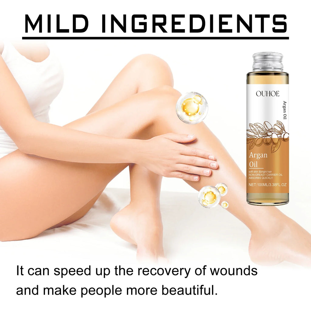 100% Pure Cold Pressed Virgin Argan Oil – Hair, Face & Body Argan Hair & Body Oil Qme