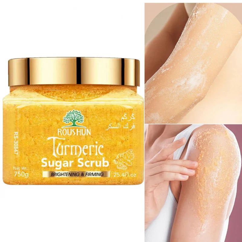 ROUSHUN Turmeric Sugar Body Scrub – Deep Cleanse Family Pack 750g Body Scrub Qst