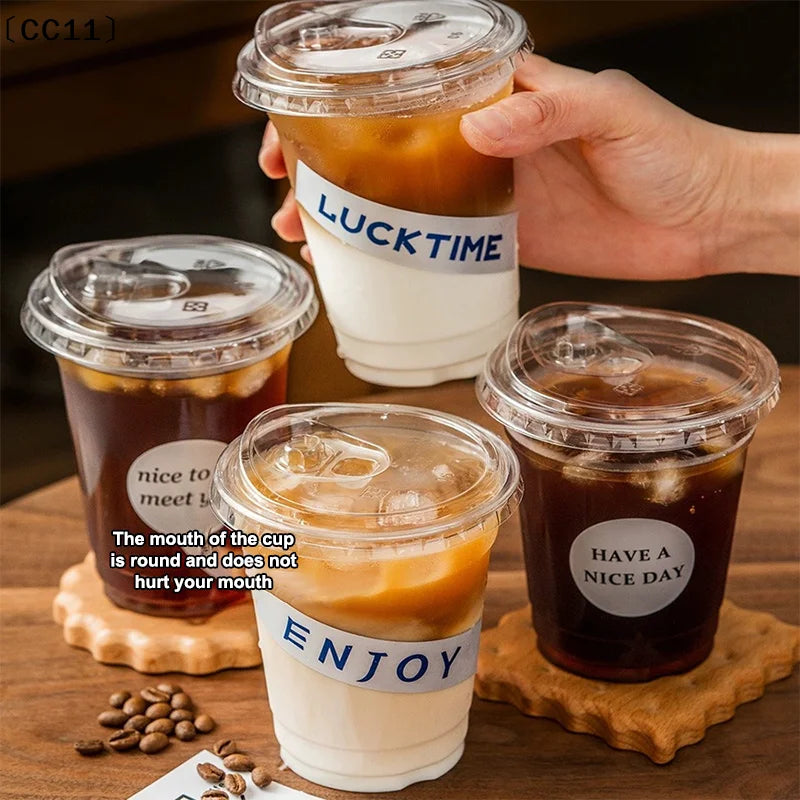 Disposable Transparent Cup Lids – Coffee, Milk Tea & Smoothies Disposable Cup Lids Qme