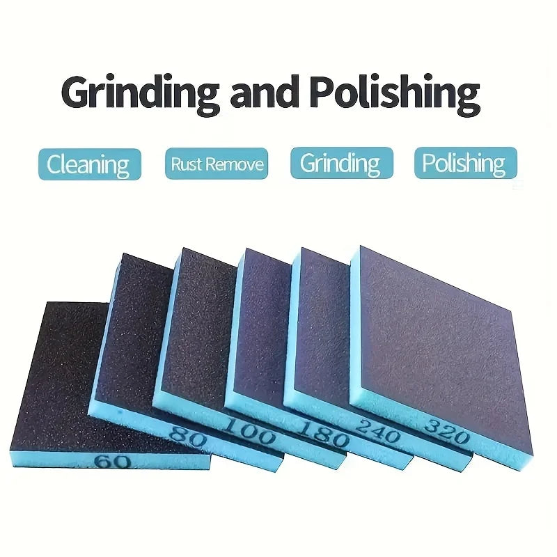3-Piece Sanding Sponge Block Set – Coarse, Medium & Fine Grit Sanding Sponge Block Qme