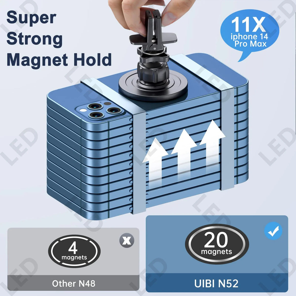 MagSafe Car Mount Magnetic Phone Holder 360° Air Vent Clip Magnetic Phone Mount Qme