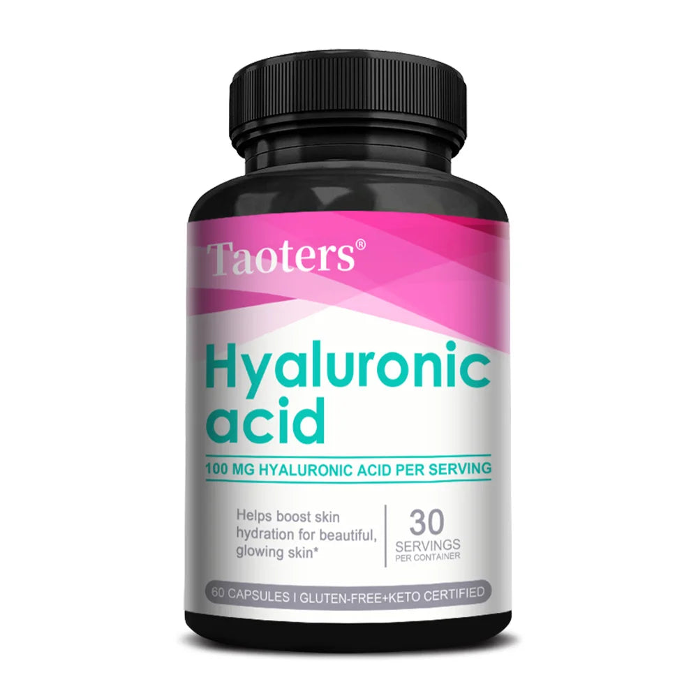 Hyaluronic Acid Capsules – Skin, Joint, Hair & Eye Support Wellness Supplement Qst 60 count 5 bottle