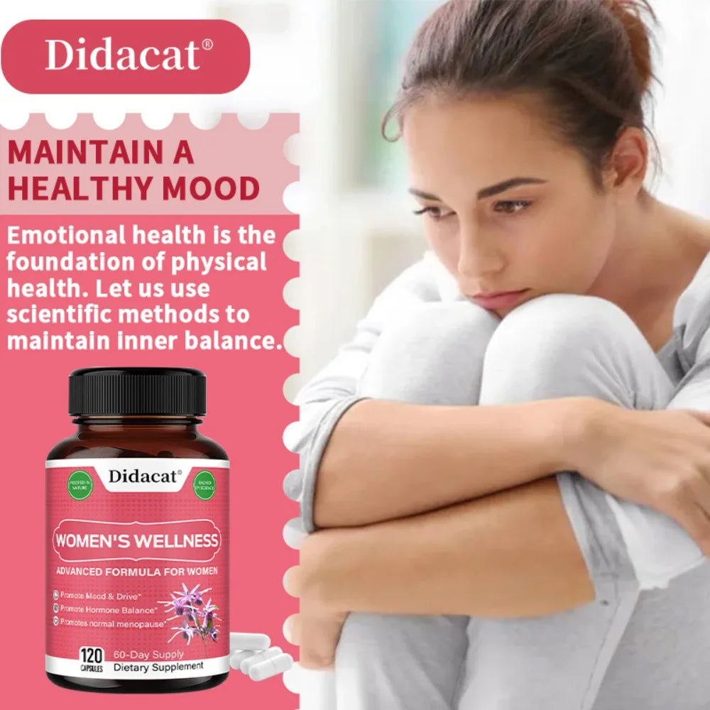 Women's Maca Capsules – Hormonal Balance & Mood Support Women's Wellness Supplement Qst