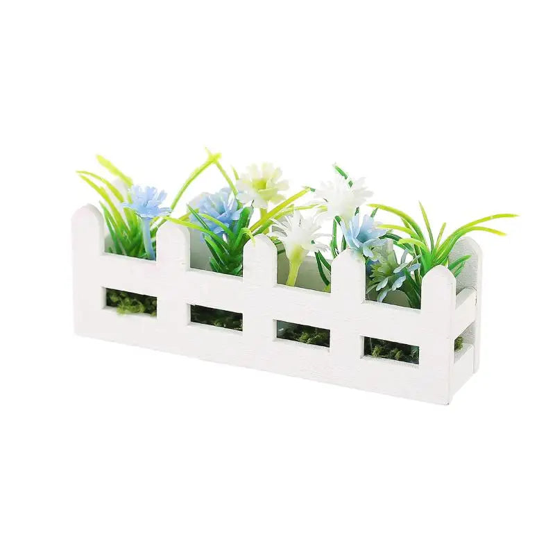 1:12 Scale Dollhouse Simulated Flower Fence Decor Miniature Dollhouse Miniature Decor Qme A2