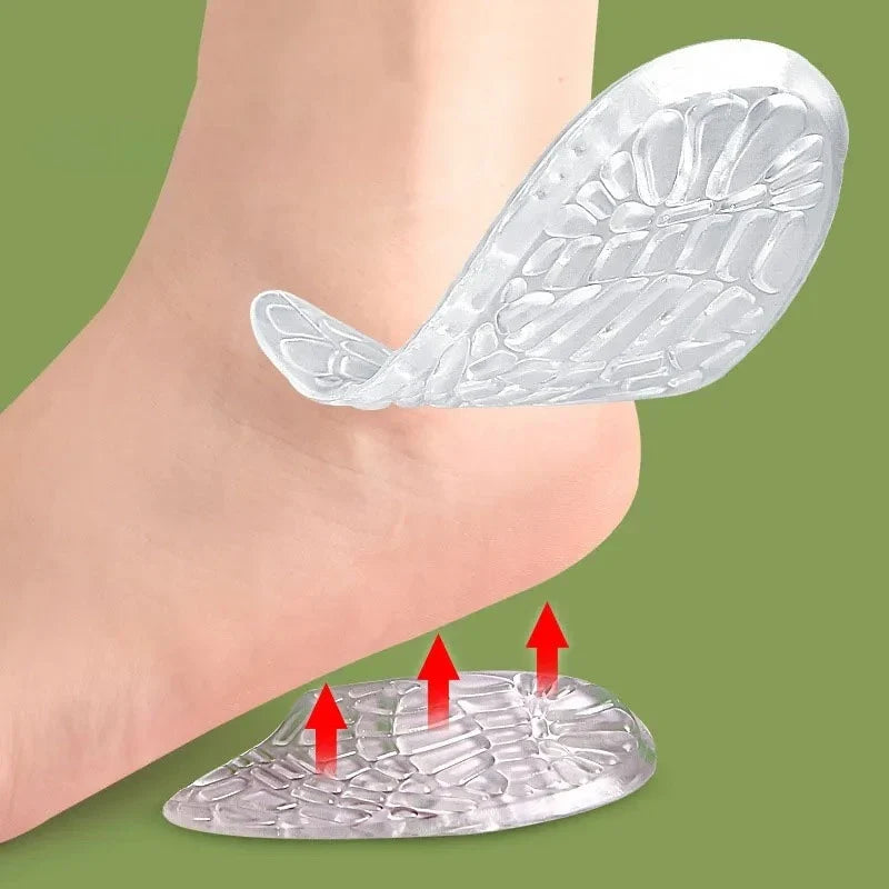 Silicone Gel Heel Cup Insoles for Women – 1 Pair Cushion Support Heel Cup Insoles Qme