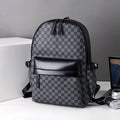 Qme Plaid Men's Business Commuter Backpack | 20–35L Laptop Bag Men's Commuter Backpack Qme black