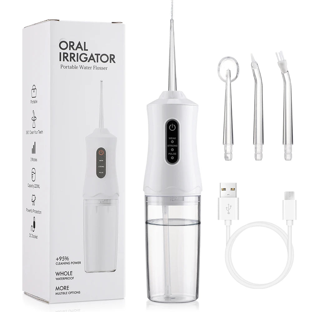 Ms.Dear Portable Water Flosser | 3-Mode Oral Irrigator Oral Irrigator Qst WHITE