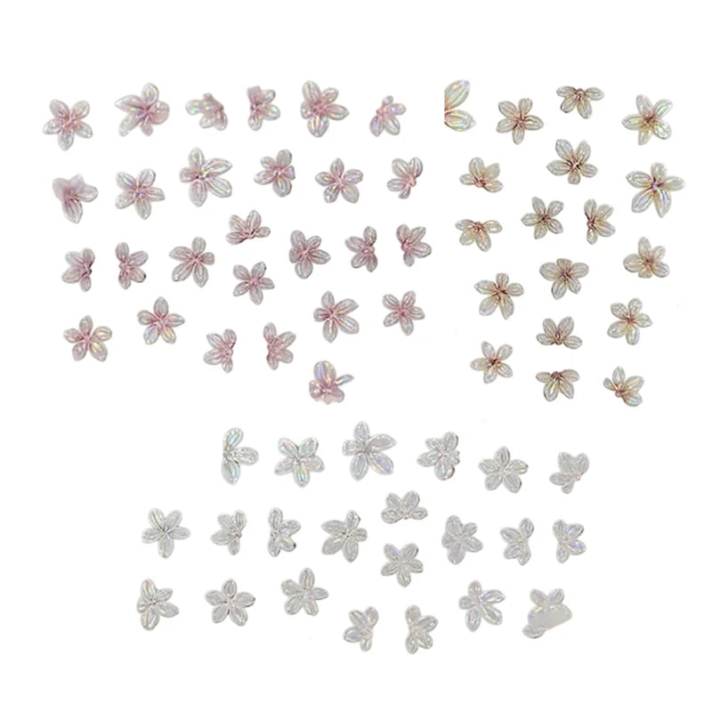 5-Petal Flower Nail Decals – DIY Floral Nail Stickers Nail Art Stickers Qst