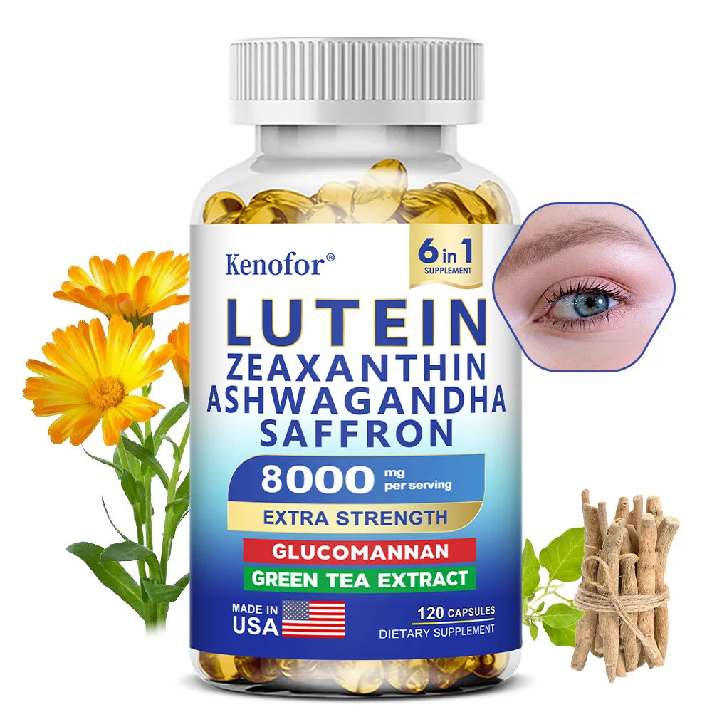 Lutein & Zeaxanthin Eye Vitamins with Ashwagandha | Adult Formula Eye Vitamin Supplement Qst