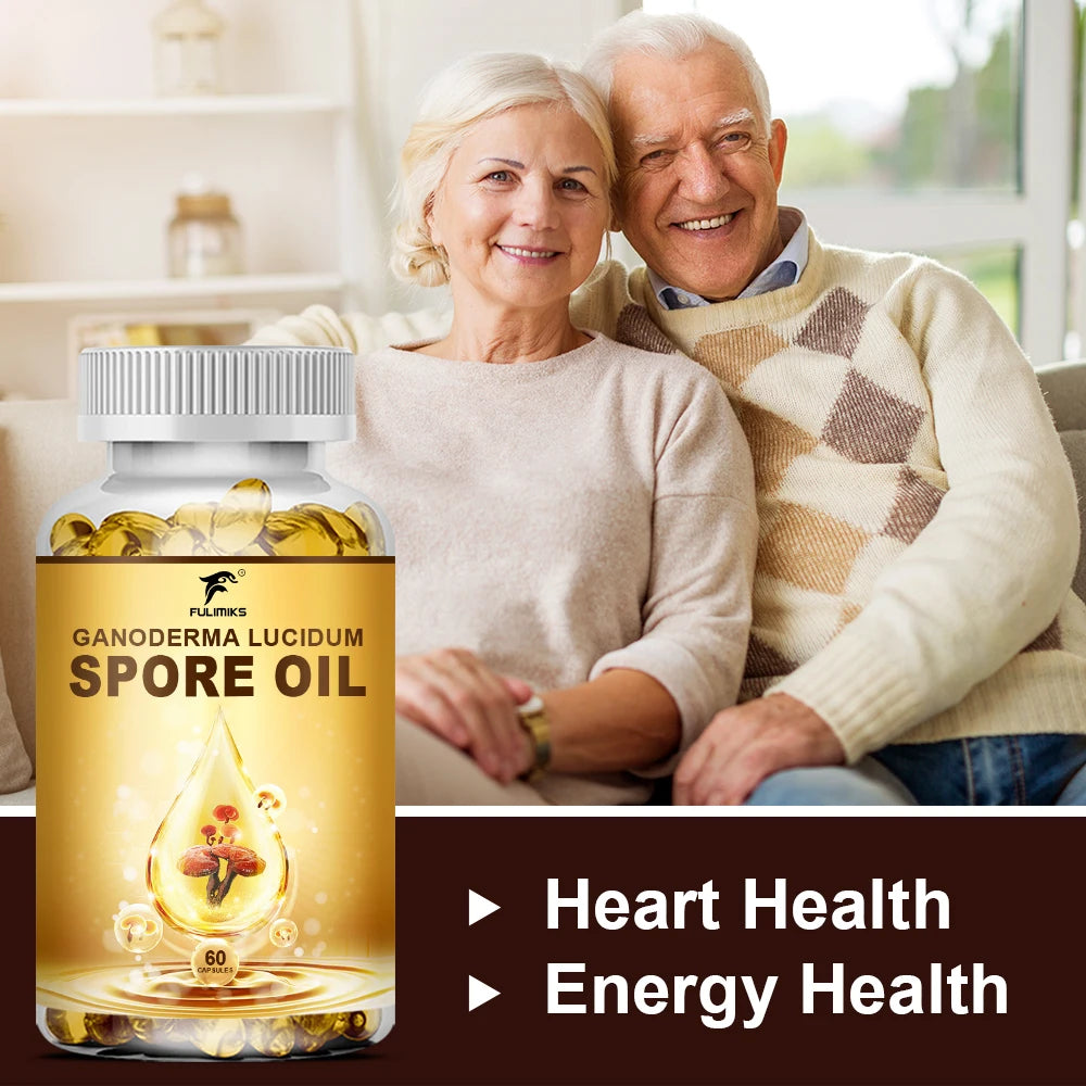 Fulimiks Ganoderma Lucidum Spore Oil Capsules – 60/120 Softgels Herbal Supplement Qst