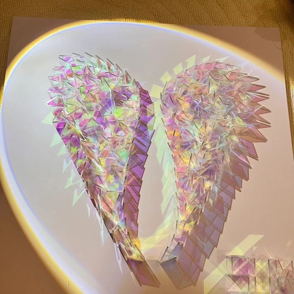 Iridescent Holographic Mosaic Tiles – Double-Sided DIY Décor Mosaic Craft Tiles Qme