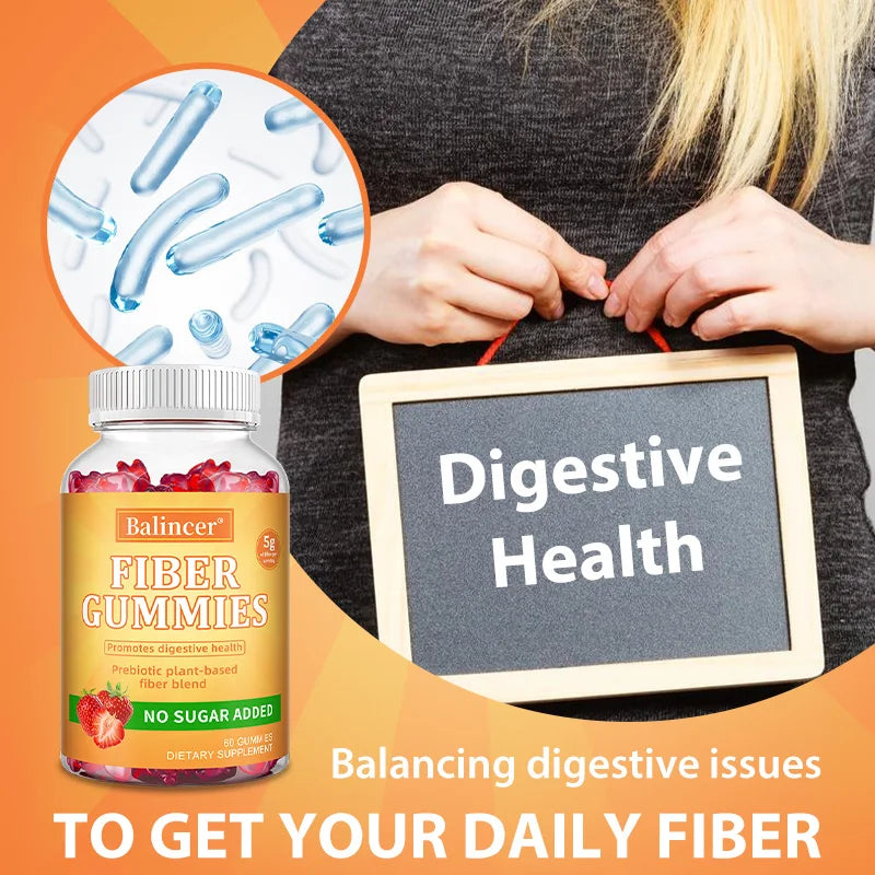 DETOXXTRA Sugar-Free Prebiotic Fiber Gummies 60 Count Prebiotic Fiber Gummies Qst