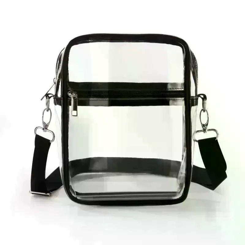 Clear Stadium Approved Bag – Lightweight PVC Zippered Tote Clear Stadium Bag Qme
