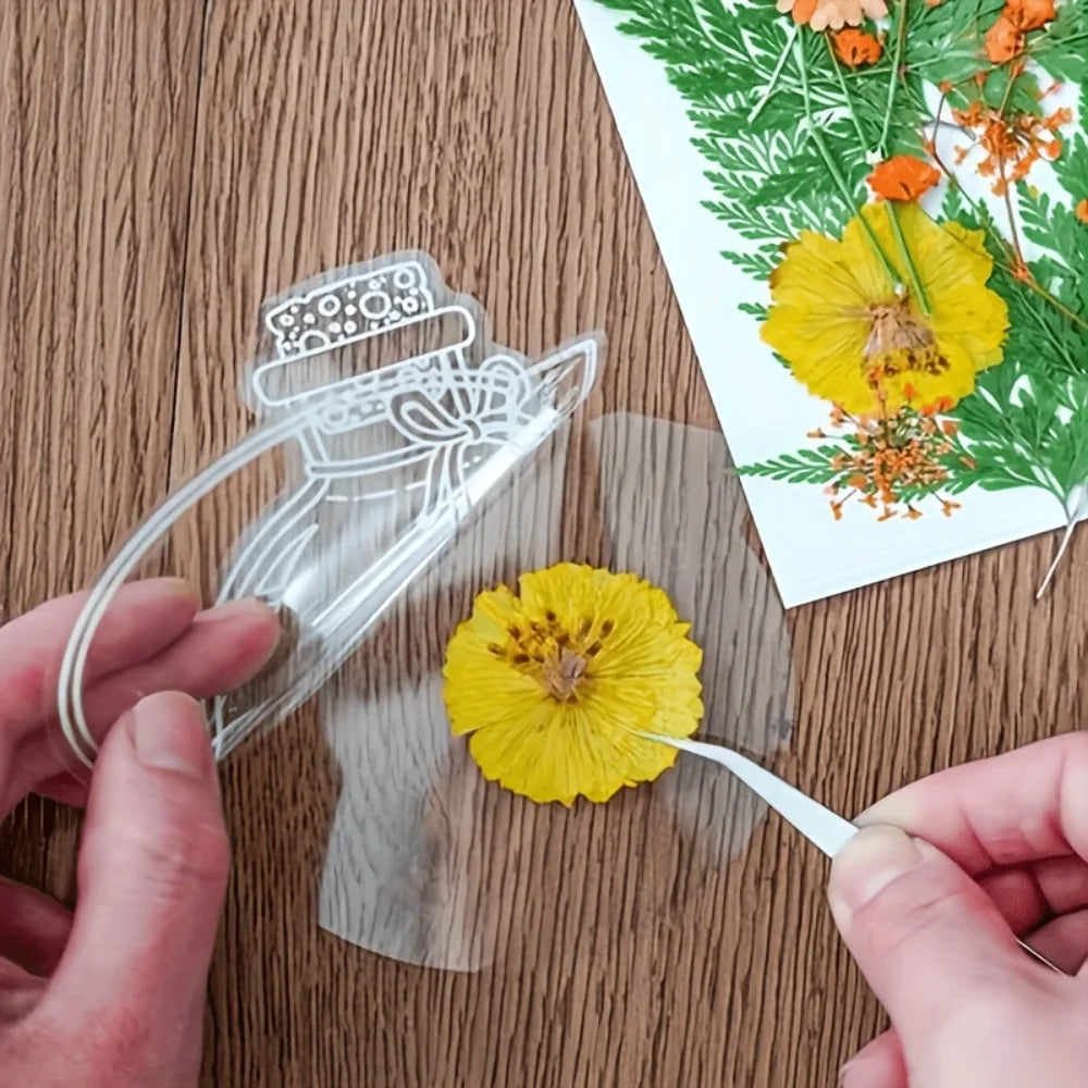 100 Transparent Petal-Shaped Bookmarks – Handcrafted Gift Set Decorative Bookmarks Qme