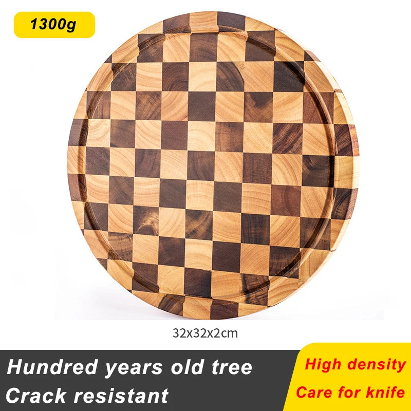 XITUO Acacia Wood Oval Cutting Board – Non-Slip Chopping Block Wood Cutting Board Qst