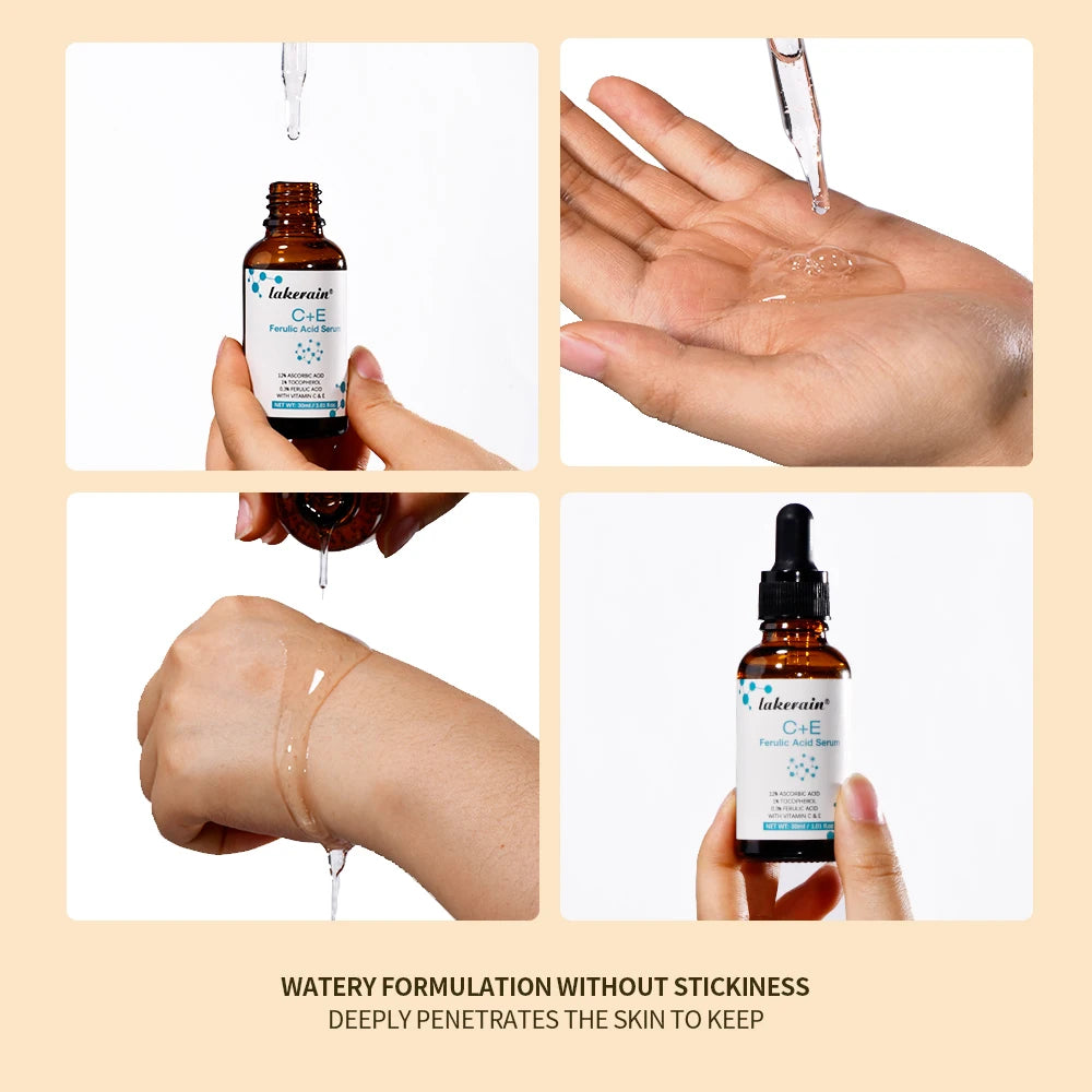 Vitamin C Face Serum with Ferulic Acid & Vitamin E | Lakerain Vitamin C Face Serum Qst